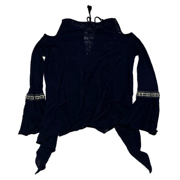 Free People Love Flowers Tunic Dress Small Asymmetrical Boho Lagenlook Crochet - Picture 10 of 15